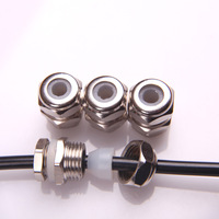 Manchon d'étanchéité en laiton nickelé PG7 pour câbles métalliques, étanche à l'eau et à la poussière IP68, pour câbles de 3-6,5 mm/16-20 mm, filetages NPT/M/G/Pg