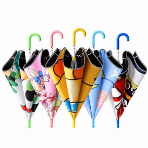 Wholesale <b>Children's</b> Umbrella Primary School Students Kindergarten Babies Cute Ultra-light Automatic Safety Logo Printing - Product Image 1