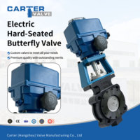 Válvula de Mariposa Eléctrica de Triple Excéntrico con Sello Duro, Acero al Carbono WCB, Brida RF, Alta Temperatura y Presión, Resistente a la Corrosión, ANSI 300LB, OEM, para Agua