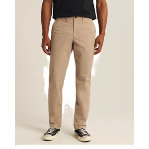 Pantalones de Golf Casuales Ligeros para Hombre, Estilo Vintage, Corte Regular, Cintura Elástica, Logotipo Personalizado, Tela de Lona, Corte Recto - Product Image 1