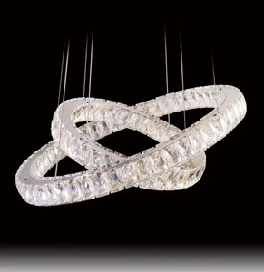 Candelabro en forma de anillo Perfil de la sala de estar LED techo círculo cristal colgante Luz - Product Image 2