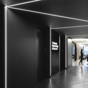 Venta al por mayor de aluminio negro personalizado LED tira luces de techo T5 montado en superficie perfil de extrusión Industrial - Product Image 1