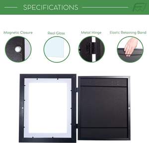 Cornice in Legno <span class=keywords><strong>Bianco</strong></span> FrameWorks per Opere d'Arte 3D, Foto, Artigianato, Stile Galleria, Decorazione da Parete per Casa, Sala Giochi - Product Image 6