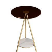 Mesa Auxiliar Moderna de Doble Capa de Vidrio y Hierro, Minimalista, para Sala de Estar, Sofá, Dormitorio, con Almacenamiento