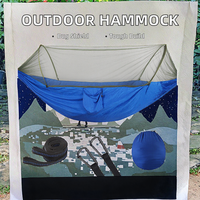 Hamac de camping portable en nylon double avec moustiquaire facile à suspendre pour une utilisation en extérieur
