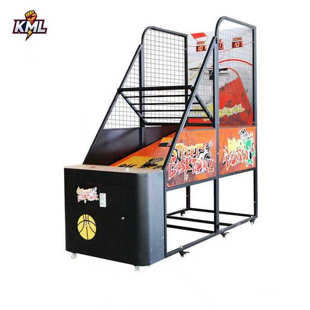 Hot Sale Coin Operated Indoor Amusement Center Street Basketball Arcade Game Machine Flashing Light Motion Sensing English
