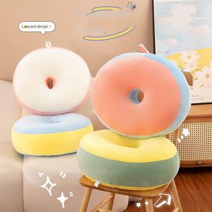 Nouveau coussin de chaise de bureau doux PP coton macaron beignet jouet en peluche innovant oreiller en peluche coloré - Product Image 3