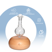 Diffuseur d'huiles essentielles nébulisant 25 ml, atomiseur d'arômes sans eau, machine à parfum à brancher, interrupteur tactile, lumière 7 couleurs
