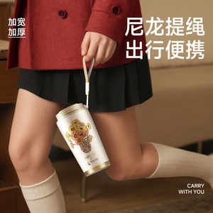 Taza de Café Zhu Bingren X Tomic, Vaso Térmico de Acero Inoxidable 316 de Doble Pared con Diseño Floral, Set de Regalo - Product Image 4