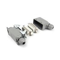 Conectores de Alimentación Industriales de Alta Resistencia BYLJQ de Ultra Alta Densidad 500V 16A Serie HE de 16-48 Pines con Terminal de Crimpado IP65 de Aluminio