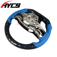 Volant de course personnalisé en fibre de carbone avec LED RPM pour Ford Mustang GT 2024-2026 GT500 Dark Horse, volant chauffant