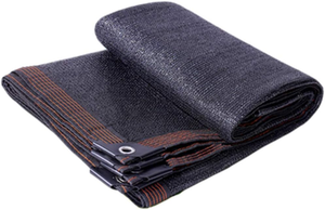 Toile d'ombrage noire en maille durable avec œillets, <span class=keywords><strong>filet</strong></span> pare-soleil <span class=keywords><strong>de</strong></span> jardin résistant avec bordure thermocollée pour la protection des plantes, tomates - Product Image 2