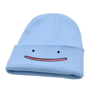 <span class=keywords><strong>Gorro</strong></span> de lana de punto jacquard con diseño de dibujos animados de anime Ditto, bordado, estilo hip-hop, elástico para cabeza de 56-58 cm, <span class=keywords><strong>gorro</strong></span> para el frío, venta al por mayor - Product Image 4
