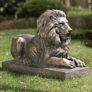 Escultura de <span class=keywords><strong>León</strong></span> de Bronce Fundido de Tamaño Real para Decoración de Parques al Aire Libre BLVE - Product Image 5