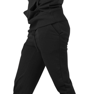 Pantalones Deportivos de Cintura Media para Mujer, Corte Holgado, Largos, Casuales, de Color Sólido, Negros, de Forro Polar - Product Image 5