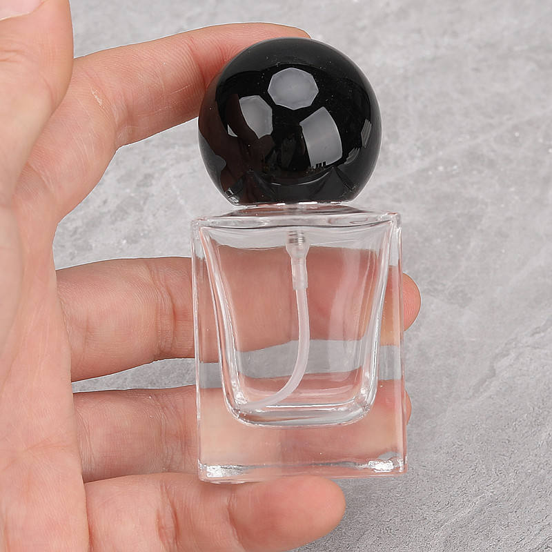 ขวดใส + ฝาปิดสีดำ