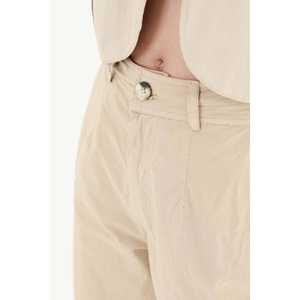 กางเกงคาร์โกเอวสูงผ้าแคนวาสระบายอากาศสีเขียวมะกอกสำหรับผู้หญิง - Product Image 5