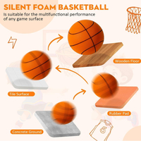 Ballon de basketball silencieux d'intérieur en mousse, anti-bruit, pour l'entraînement à la maison, chambre, enfants, adultes, sûr, rebond doux, jouet sportif