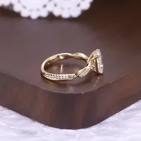 Bague en argent sterling 925 de la marque MuShan, avec un diamant moissanite rond, pour femmes, plaquée rhodium, bijoux brevetés MST