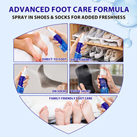 ELAIMEI Spray anti-foot odorant à 1 % de tolnaftate pour un soulagement rapide des démangeaisons, des brûlures et des odeurs, pour les soins des pieds