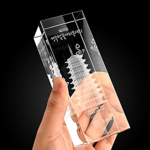 JY New Arrival Rectangle 3d Laser Engraving Photo <strong>Cube</strong> Blank Crystal Glass <strong>Cube</strong> With Inner Laser - Product Image 5