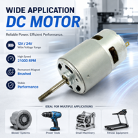 Moteur de soufflerie DX RS775 12V 24V à aimant permanent, moteur CC à balais 21000 tr/min pour soufflerie industrielle et entraînement d'équipements domestiques