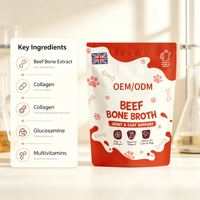 Poudre de Bouillon de Bœuf Riche en Protéines, Absorption Rapide, Sûr, Soutien Articulaire et Cutané, Complément Nutritionnel pour Chiens et Chats Toutes Races