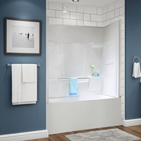 Panneaux muraux en acrylique pour douche et baignoire avec barre porte-serviettes