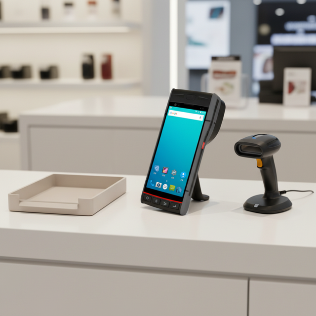 Barway S60 Android 8.1 Rugged Barcode Industrial Mobile Palmare Pda Con Stampante Terminal QR 1D Handheld 5.5 Inch 4G 2D RFID