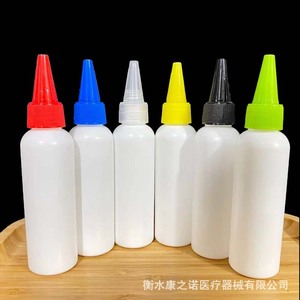 Bouteilles en plastique PE à embout pointu blanc 10 30 50 100 ml pour pigments et sable coloré, emballage général - Product Image 5