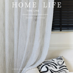 <span class=keywords><strong>Tende</strong></span> trasparenti testurizzate grigio chiaro con toni blu-grigio <span class=keywords><strong>a</strong></span> strisce verticali Morandi serie di colore mantovane - Product Image 6