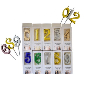 Goud Gecoate Verjaardag Kaarsen Nummer Kaarsen Voor <span class=keywords><strong>Birthday</strong></span> Party - Product Image 3