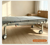 Support médical pliable en acier inoxydable 201, réglable multi-angles, pour lit d'hôpital