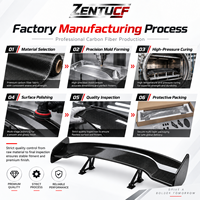 Aileron GT en fibre de carbone adapté aux Cadillac ATS 2014-2019, aileron de course en fibre de carbone de haute qualité modifié