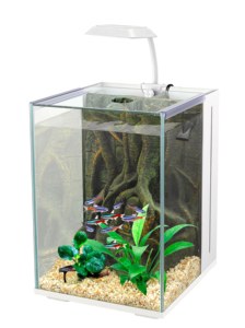 Kit <span class=keywords><strong>Acquario</strong></span> in Vetro con Pannello Decorativo, Set Vasca per Pesci per Decorazione Domestica - Product Image 2
