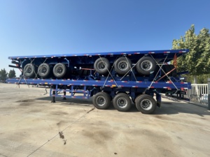 Directo de Fábrica, Semirremolque de Plataforma Plana de 2/3 Ejes/4 Ejes, 45 Pies, Capacidad de <span class=keywords><strong>Carga</strong></span> para Contenedores de 20 y 40 Pies - Product Image 6