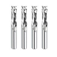 Fraise de coupe en carbure de haute précision vers le haut et vers le bas 2 cannelures CNC fraise en bout pour le bois
