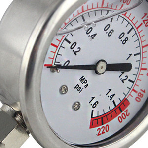 مقياس سرعة من الجلسرين مملوء بالفولاذ المقاوم للصدأ - Product Image 3