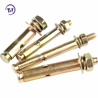F1554 18mm M32 M20x100 Baut Dinding Baja Tahan Karat Dynabolts dengan Mur Flens Hex