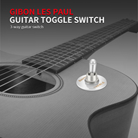 Interrupteur à bascule 3 voies ON-OFF-ON SPDT avec sélecteur de micro à pointe argent/noir/or pour guitare électrique Gibson Epiphone Les Paul