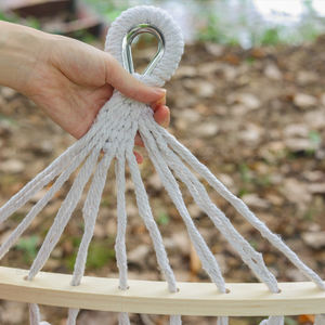 Amaca brasiliana a strisce SANTTA <span class=keywords><strong>XL</strong></span> con barra di spargitore di legno per Patio e cortile - Product Image 6