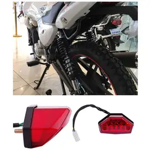 Nuevo Original mini luz trasera de freno de cola pistola láser para la motocicleta de doble Color Amarillo Blanco led luz de conducción auxiliar