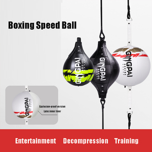 Balle de vitesse en forme de poire pour l'entraînement de boxe Dispositif d'évasion de balle de réaction suspendue Matériau PU pour le soulagement du stress et la pratique - Product Image 4