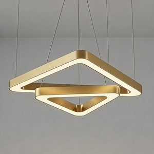 Lámpara Colgante LED Triangular Negra Moderna, Regulable, Estilo Arquitectónico Lineal, para Recepción, Loft de Concreto - Product Image 3