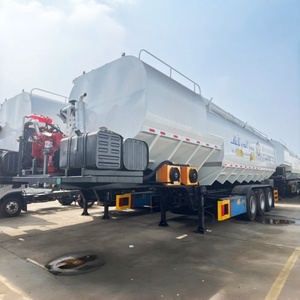Semirremolque Personalizado de 3 Ejes y 55 CBM para Transporte de Alimentos a Granel, Tanque para Alimentos de Animales, Ganado, Cerdos y Pollos - Product Image 1