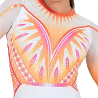 Justaucorps de gymnastique personnalisés pour filles, violet lavande, sans manches, col rond, tenues de danse scintillantes avec strass, vente en gros
