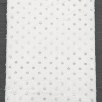 Tissu en fausse fourrure de lapin tissé à pois imprimé feuille d'argent 100 % polyester, uni, pour robes - Grande Vente
