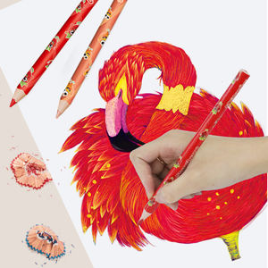 Yalong Wide Triangle Bleistift farben Frucht aroma Student Art Drawing Supplies 12 Farb stifte für Kinder - Product Image 4