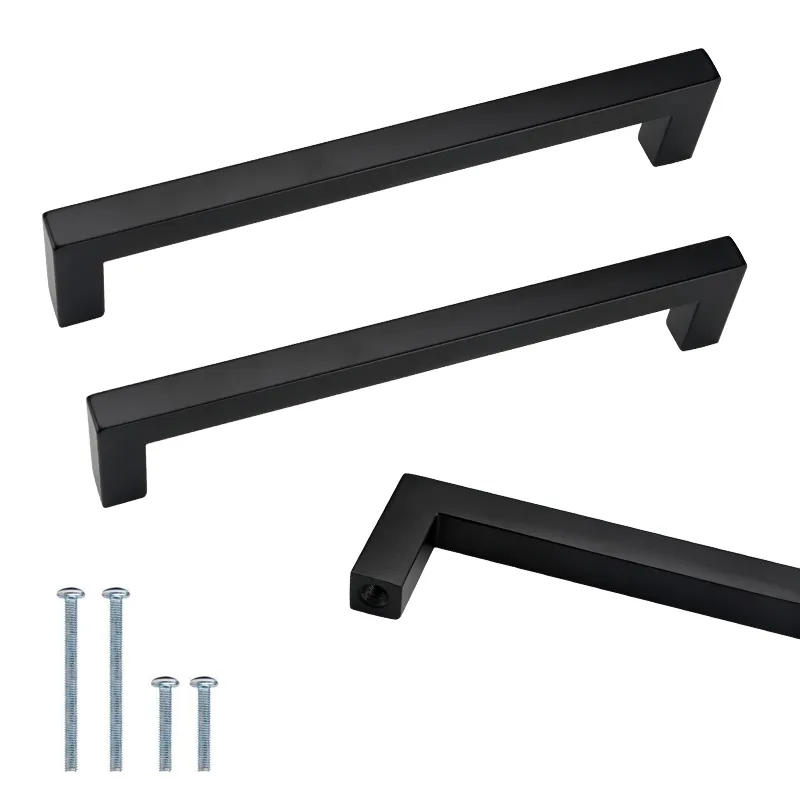 15 Pack homdiy 320mm nero armadio tira quadrato nero maniglie per cassetti armadio da cucina maniglie per Bar Hardware