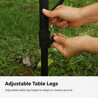 Table pliante en aluminium pour l'extérieur, table de camping portable, table de pique-nique, table de barbecue, table de cuisine mobile IGT